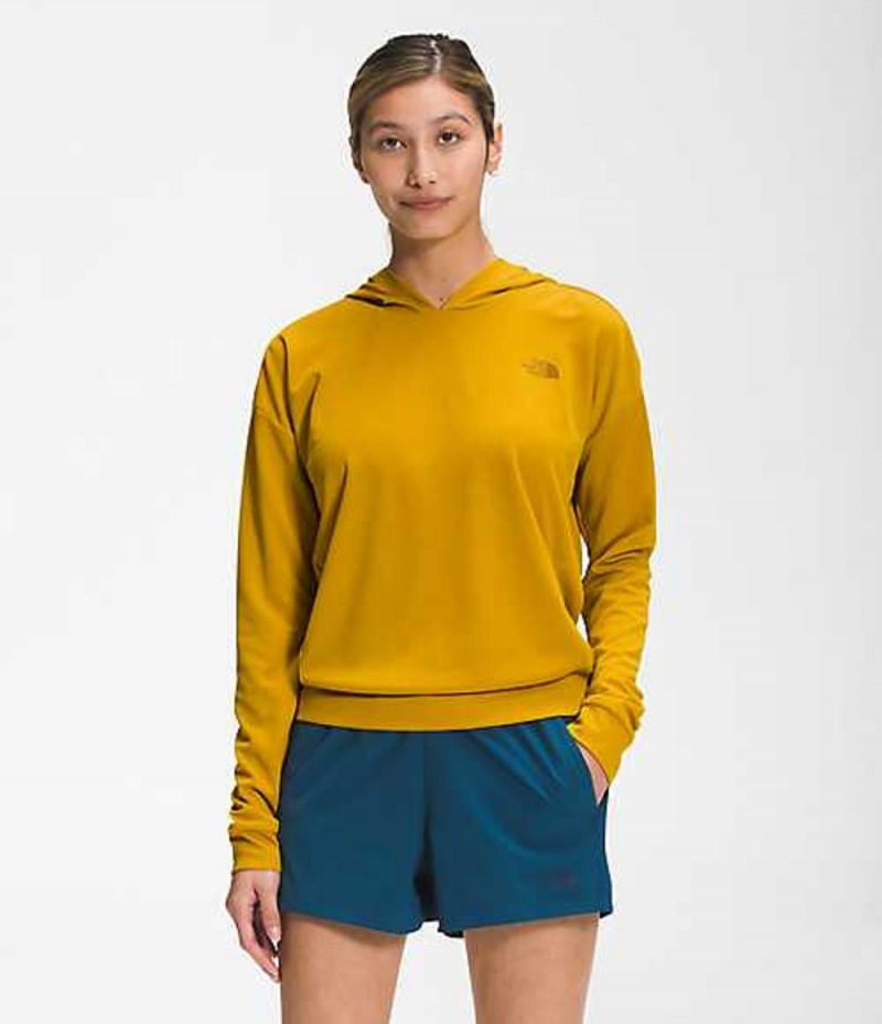 Sudadera con Capucha The North Face Wander Mujer Amarillo | 6352704-VG