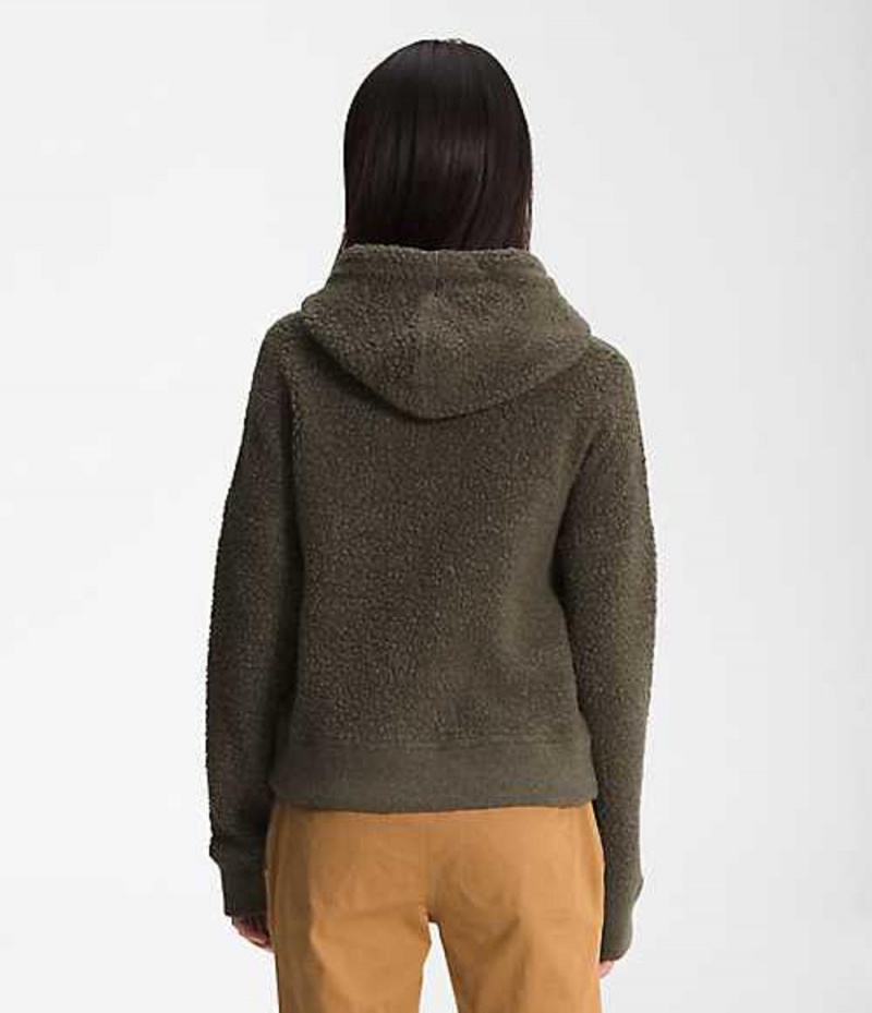 Sudadera con Capucha The North Face Wool Harrison Mujer Gris Marrones Verde | 1386705-BH